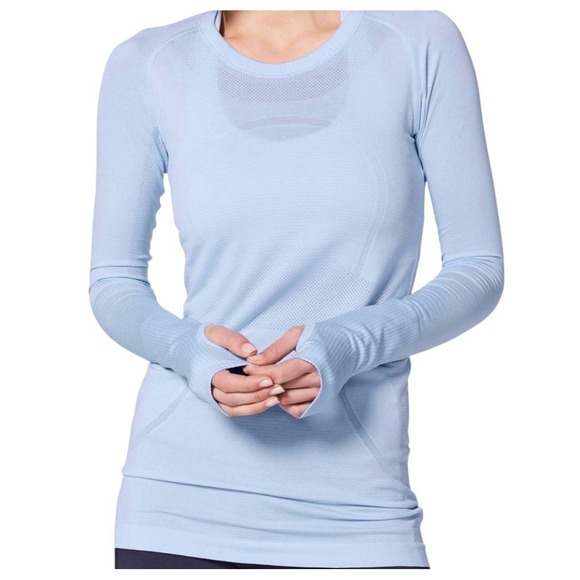 Lululemon Swiftly Tech Long Sleeve Shirt Cool Breeze Thumbholes Women's Size 10 - Picture 2 of 9